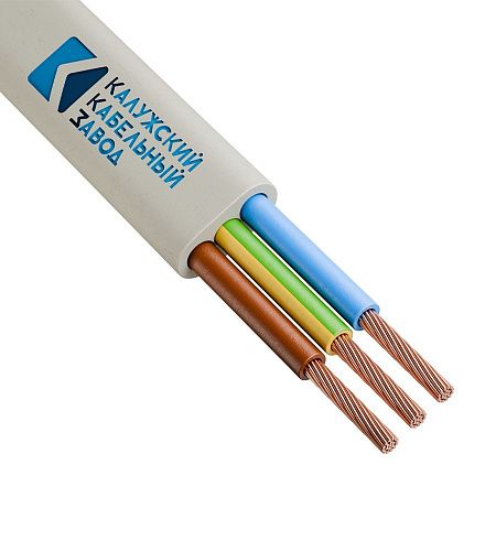 Шнур бытовой ШВВП 3х0.75 Калужский кабельный завод (ККЗ) (ГОСТ)