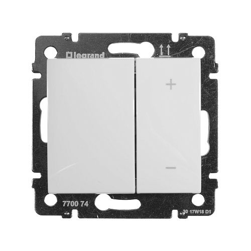 Светорегулятор кнопочный 2кл 40-600Вт для ламп накаливания/галогенных (белый) Valena Classic Legrand (770074)