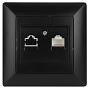 Розетка PC RJ45 (антрацит) Intro Solo ЭРА (4-303-05)