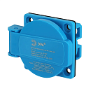 Приборная щитовая розетка с крышкой R(PAN)-16-2P-PE-IP54 112 2Р+PЕ 16А 220В IP54  (синий) ЭРА