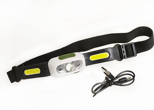 Фонарь светодиодный налобный аккум. BL-SY-5821. сенсор. Micro USB