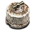 Выключатель 2кл поворотный керамика (мрамор) Лизетта BIRONI