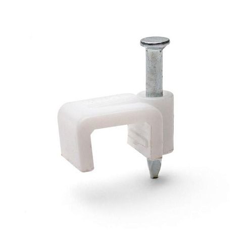 Скоба для крепления кабеля плоская СПП-10мм с гвоздем 25шт Fortisflex