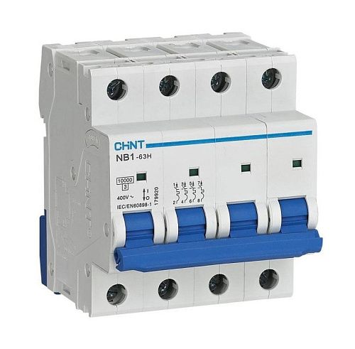 CHINT Авт. выкл. NB1-63H 4P 63A 10кА х-ка C (R)