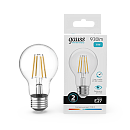 Лампа светодиодная ЛОН A60 11Вт 4100К 930Лм Е27 Filament GAUSS Elementary Лампа светодиодная ЛОН A60 11Вт 4100К 930Лм Е27 Filament GAUSS Elementary