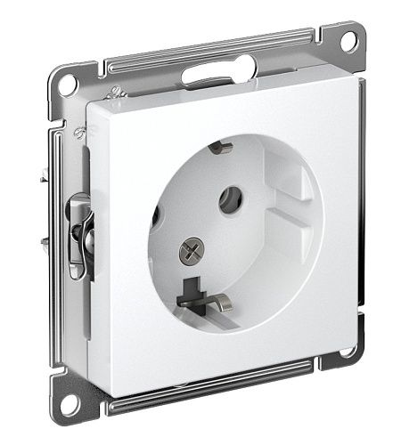 Розетка с заземлением 16А (белый) ATLASDESIGN SE