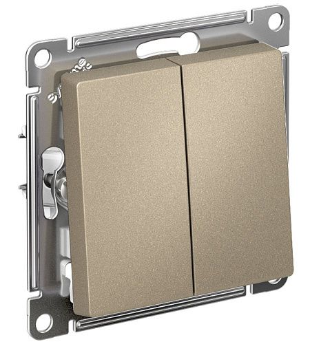 Переключатель 2кл перекрестный 2х схема 7 10АХ (шампань) ATLASDESIGN SE