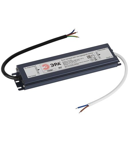 Блок питания для светодиодных лент 150Вт 12В IP67 225х52х20мм LP-LED-150W-IP67-12V-S ЭРА