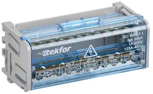 Шины на DIN-рейку (кросс-модуль) ШНК 2х11 L+PEN TEKFOR IEK