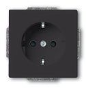 BJE 20 EUC-85 Розетка 2Р+Е (графит) Solo/Future