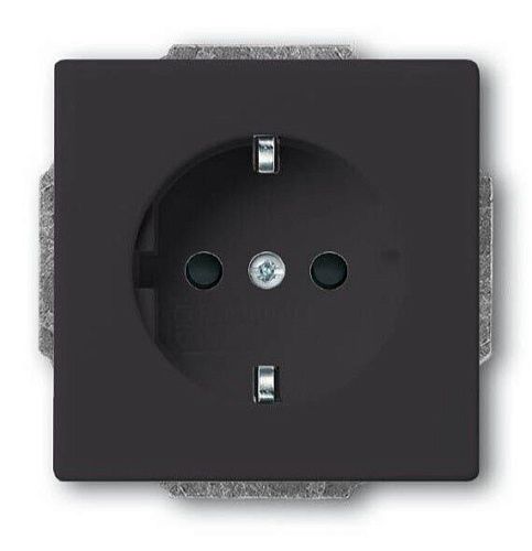 BJE 20 EUC-85 Розетка 2Р+Е (графит) Solo/Future