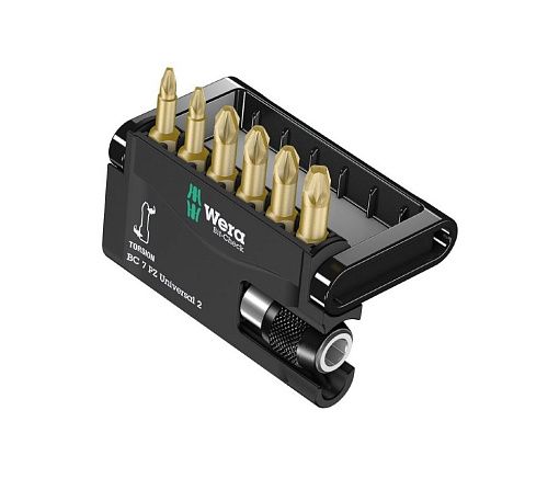 Набор бит 7 предметов с универсальным держателем Bit-Check 7 PZ Universal 2 WERA (WE-056157)