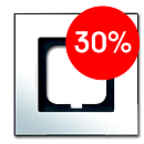 BJE 1754-0-4360 Рамка 1 пост CARAT (глянцевый хром) АВВ (1754-0-4360) УЦЕНКА