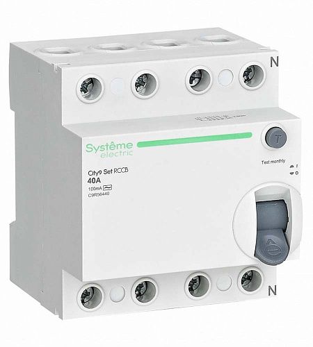 Устройство защитного отключения 40А 4п 100мА тип AC City9 Set SE (C9R56440)