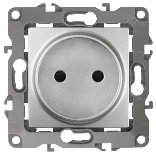 Розетка 2P 16A (алюминий) Эра12 ЭРА (12-2105-03)