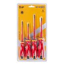 Набор диэлектрических отверток slim VDE с профилем SL/ PH 4 шт НИО-2204 (КВТ)  Набор диэлектрических отверток slim VDE с профилем SL/ PH 4 шт НИО-2204 (КВТ)