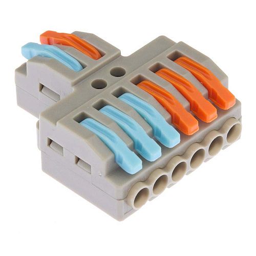 Клемма соединительная рычажковая 2 пин-6 пин проходная провод 4мм2 XY 222-2-6 (LC) SINEYI