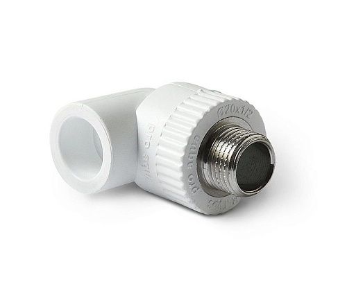 Угольник PP-R комбинированный НР 32-3/4" (белый) PROAQUA