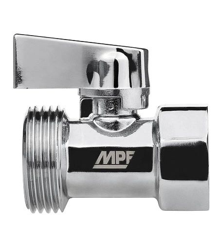 Кран мини 1/2" х 3/4" в/н  ХРОМ-POLISH.латунь  ГОСТ  MPF