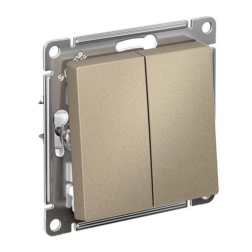 Переключатель 2кл схема 6/2 10АХ (шампань) ATLASDESIGN SE