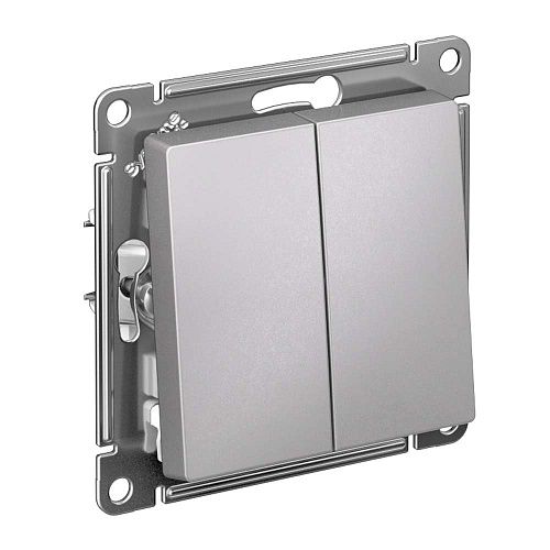 Переключатель 2кл схема 6/2 10АХ (алюминий) ATLASDESIGN SE