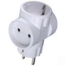 Тройник 3T1 с з/к 16А 220В IP20 (белый) TOKER