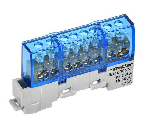 TEKFOR Шина N "ноль" (8 отв.) изол. на унив. держ. 8х12-8-С IEK