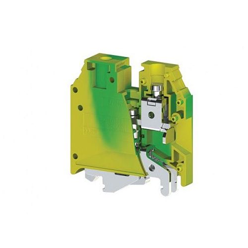 Клеммник на DIN рейку 16.0мм2 AVK 16TK RD (желто-зеленый) Klemsan