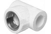 Тройник PP-R комбинированный ВР 20-3/4" (белый) PROAQUA Тройник PP-R комбинированный ВР 20-3/4" (белый) PROAQUA