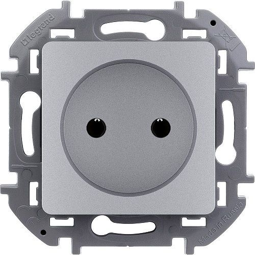 Розетка 2К (алюминий) INSPIRIA Legrand/Daccord (673712)