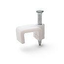 Скоба для крепления кабеля плоская СПП-12мм с гвоздем 20шт Fortisflex