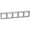 Рамка 5 постов горизонтальная (алюминий) Valena Classic Legrand (770155)