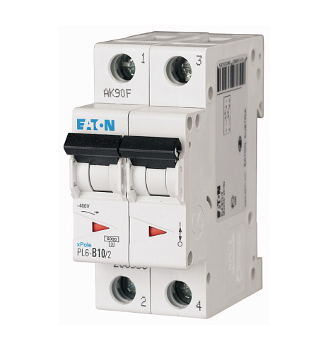 Автоматический выключатель 2п C10 6.0kA PL6 MOELLER (286565)