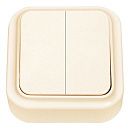 Выключатель ОУ 2кл (бежевый/сл.кость) Пралеска BYLECTRICA
