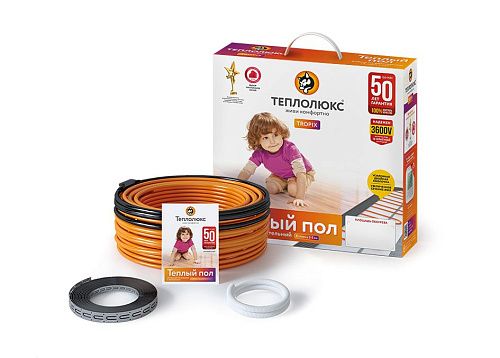 Кабель нагревательный Tropix ТЛБЭ 1.5-1.8м2  18.0м/270Вт двухжильный Завод ССТ ТП