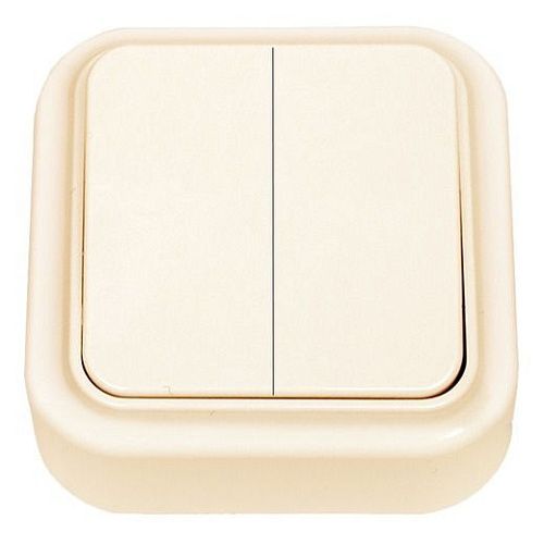 Выключатель ОУ 2кл (бежевый/сл.кость) Пралеска BYLECTRICA
