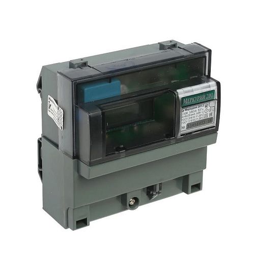 Счетчик электроэнергии Меркурий 201.2 5-60А 230В однофазный однотарифный. класс 1/2. на DIN-рейку ЖКИ Инкотекс