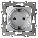 Розетка 2P+E Schuko 16A (алюминий) Эра12 ЭРА (12-2101-03)