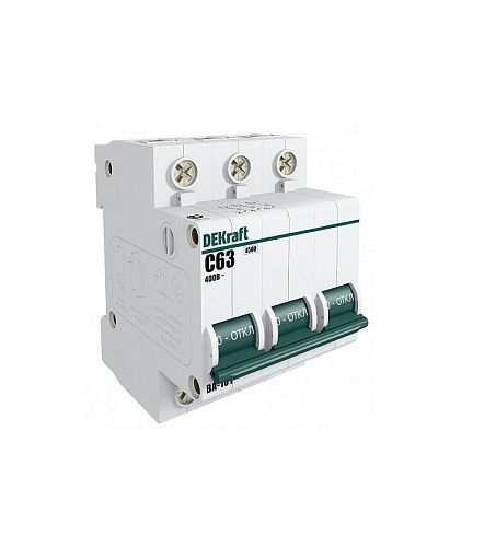 Автоматический выключатель 3п C63 4.5кА ВА-101 DEKraft (11084DEK)