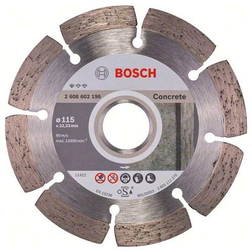 Алмазный отрезной круг по бетону 2.0х115мм Standard for Concrete BOSCH (2608602196)