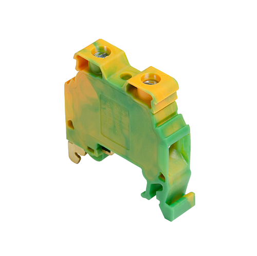 Клеммник на DIN-рейку 10мм2 MTK 10 (желто-зеленая (земля) с контактом (1294) ONKA