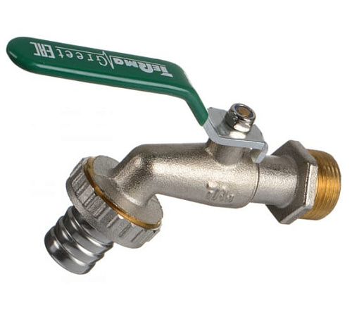 Кран водоразборный 1/2 НР со штуцером (ручка рычаг) TERMA GREET