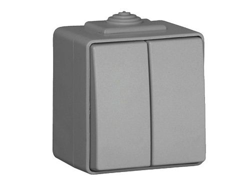 Выключатель ОУ 2кл (серый) IP65 EFAPEL