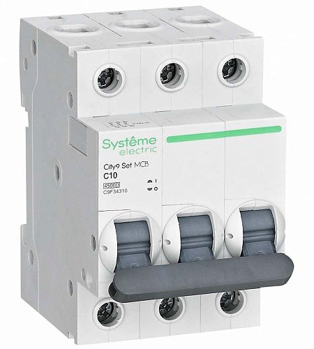 Автоматический выключатель 3п С10 4.5kA City9 Set SE (C9F34310)
