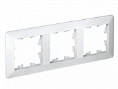 Рамка 3 поста (белый/дымч. белый) ATLASDESIGN AIR SE