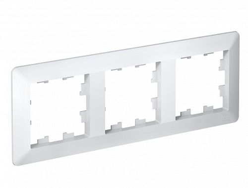 Рамка 3 поста (белый/дымч. белый) ATLASDESIGN AIR SE