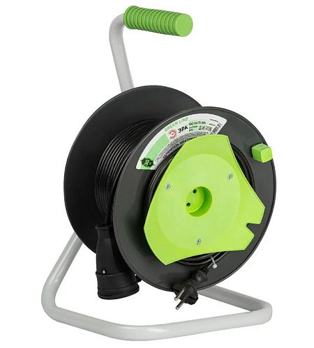 Удлинитель на катушке ЭРА GREEN LINE GAZ-2x0.75-30m 1 розетка 30м ПВС 2х0.75 б/з ЭРА