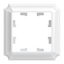 Рамка 1 пост (белый) ATLASDESIGN ANTIQUE SE