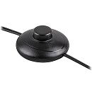 Сетевой шнур с ножным выключателем DM106 пластик  2-2.5м (черный) FERON