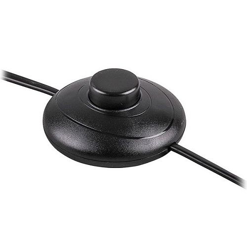 Сетевой шнур с ножным выключателем DM106 пластик  2-2.5м (черный) FERON